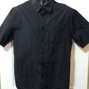 Hurley International black button down short sleeve shirt